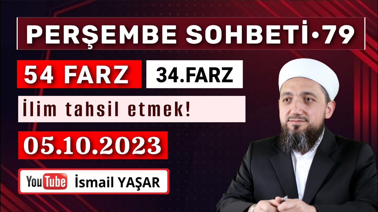 Perşembe Sohbeti • İlim tahsil etmek! | 05.10.2023