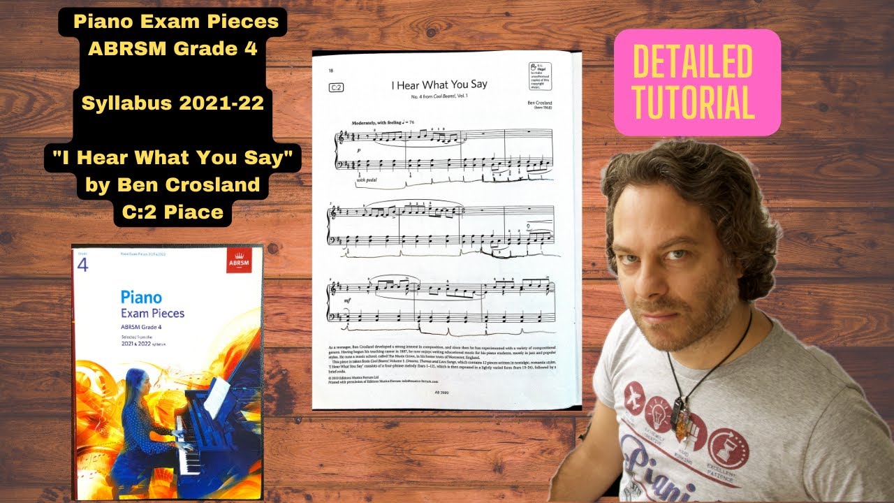 I Hear What You Say by Ben Crosland | ABRSM Grade 4 Piano Tutorial (C:2)