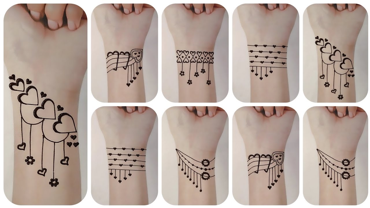 Best Bracelet mehndi design for girls❤️, Bracelet mehndi design, Bracelet tattoo design 