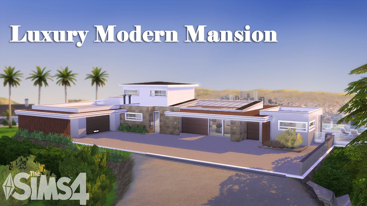 Роскошный современный особняк | Без СС | Строительство в Симс 4