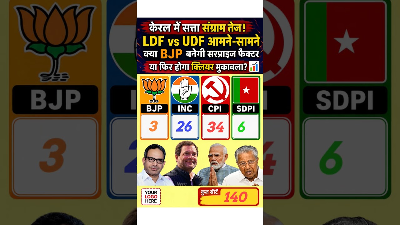 Kerala Election 2026 🔥 LDF vs UDF Big Clash! Will BJP Become Surprise Factor? 👀