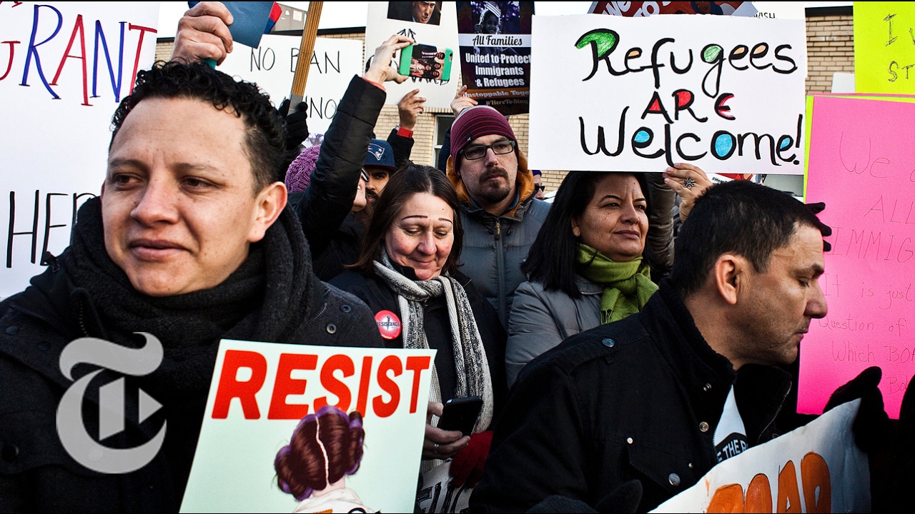 Protests Against Travel Ban Sweep Country | The New York Times