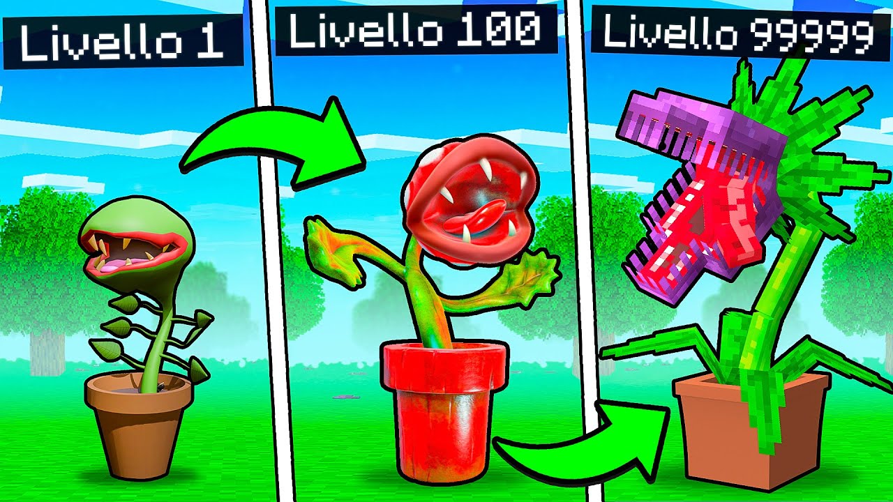 PIANTA LIVELLO 1 VS PIANTA LIVELLO 99999! - MINECRAFT