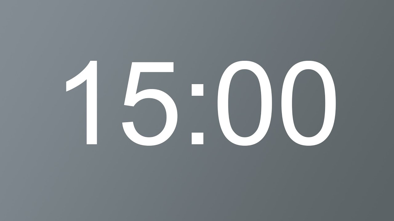 15 Minute Timer With Alarm - Alarmlı 15 Dakika Zamanlayıcı