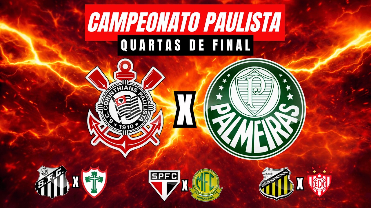 Quartas de Final com Corinthians x Palmeiras - Campeonato Paulista | Futebol Virtual