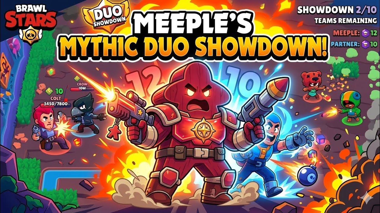 Brawl Stars gameplay part 4 : Meeple's duo showdown 