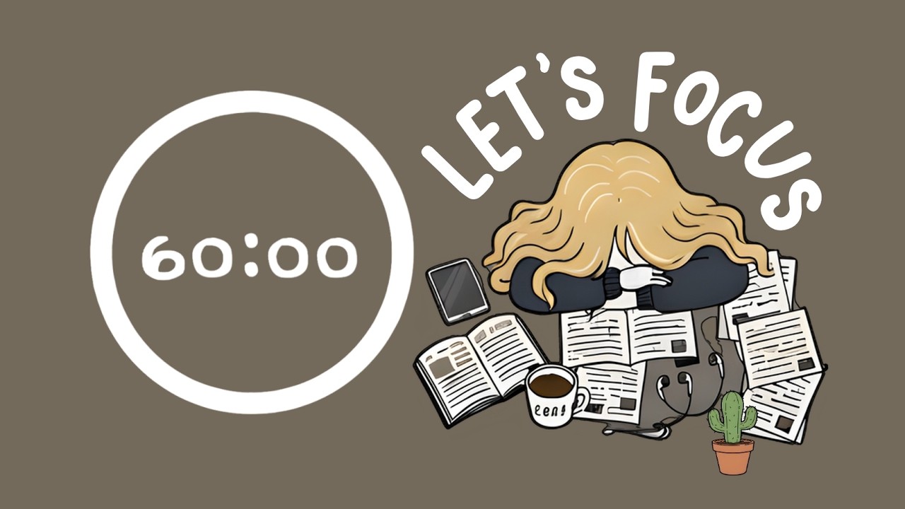 2-HOUR STUDY WITH ME | Pomodoro timer 2x60 | Study & Work | Lofi Hip-Hop ♡