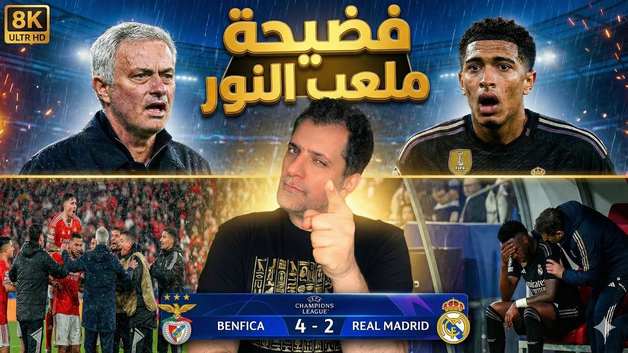 كسرت الاستوديو بعد الهدف الرابع ل بنفيكا ضد ريال مدريد 😩😩 ليه يا جوزيه مورينيو 🔥