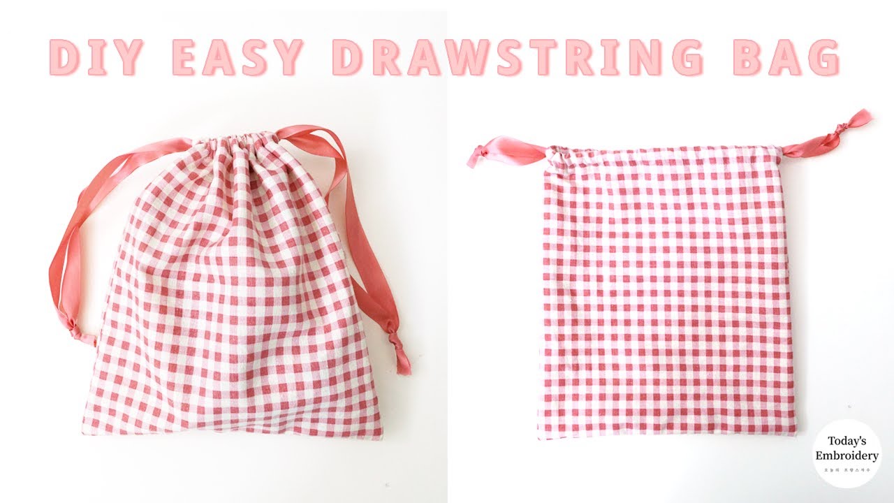 DIY Easy Drawstring Bag How to Sew(2020) + sew very easy + how to sew a drawstring bag in minutes