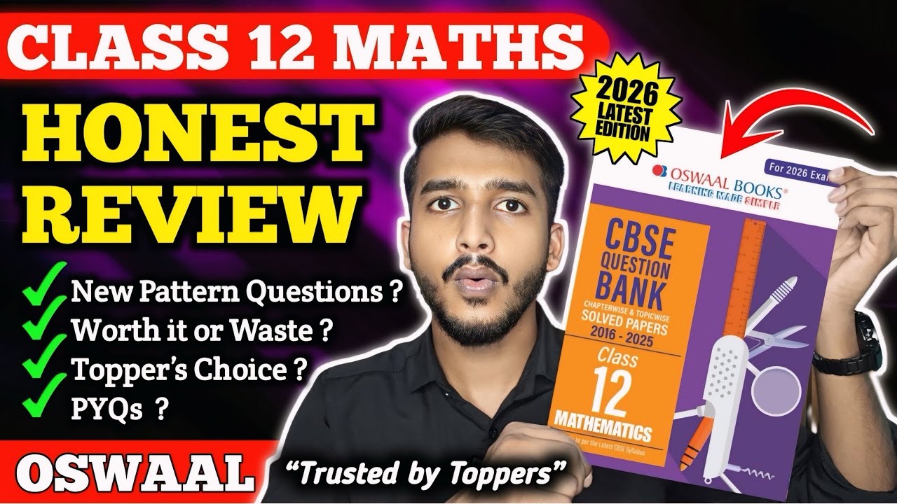 Oswaal Question Bank Class 12 Maths 2025-26 Review 🔥 | Best Question Bank For CBSE Class 12 2025