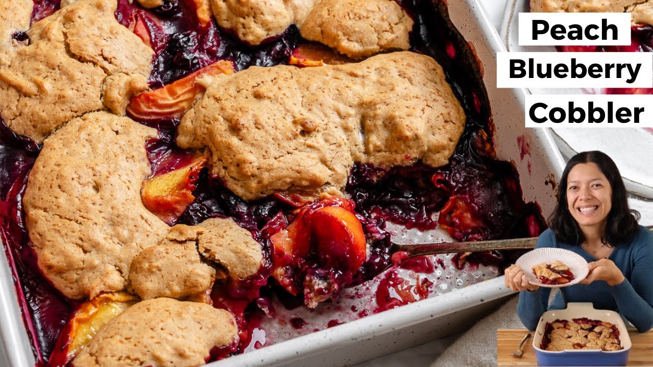 Peach Blueberry Cobbler