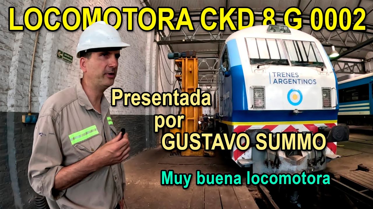 LOCOMOTORA CKD 8G 0002 - TRENES ARGENTINOS - RECORRIDA INTERNA CON GUSTAVO SUMMO - DEPOSITO HAEDO