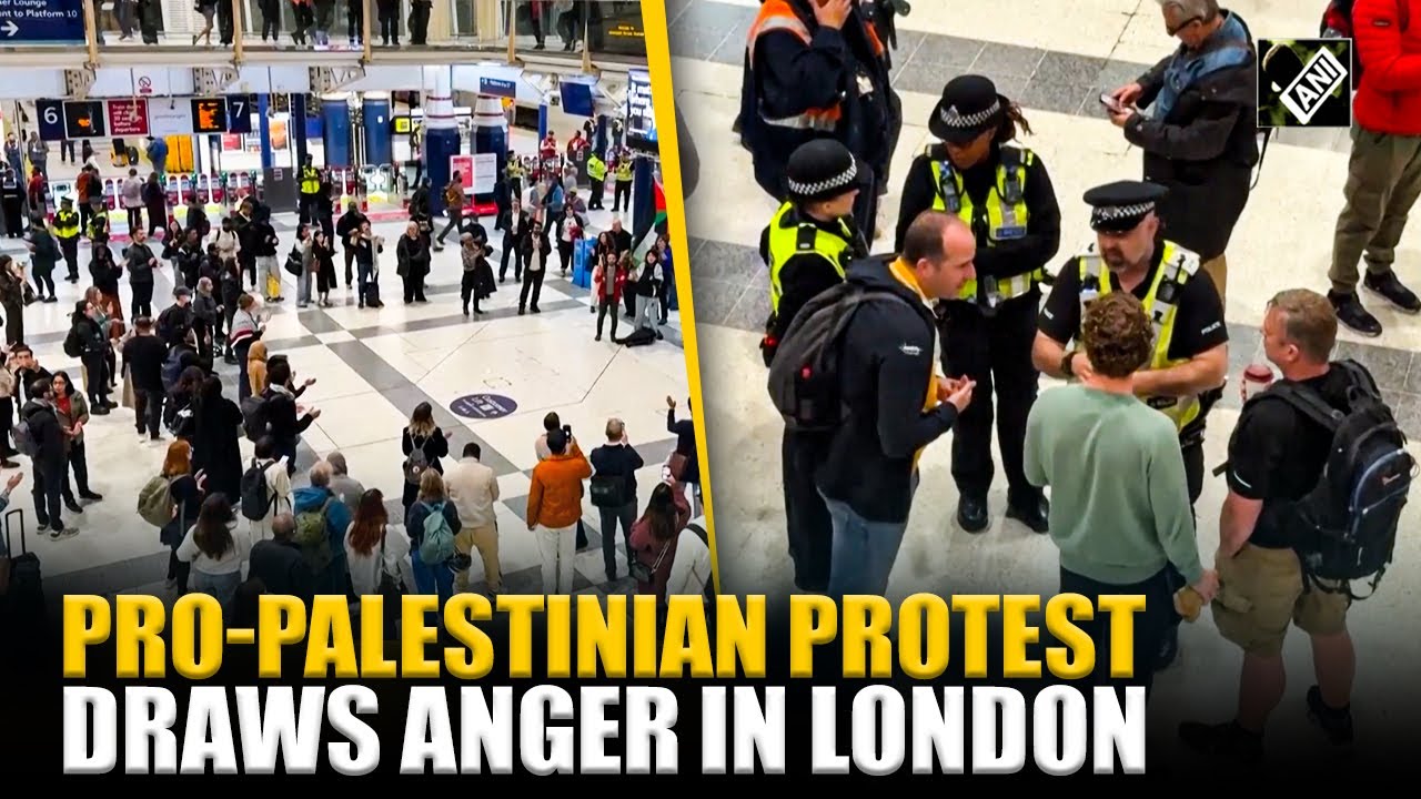 Pro-Palestinian protest at London train station draws anger after synagogue attack