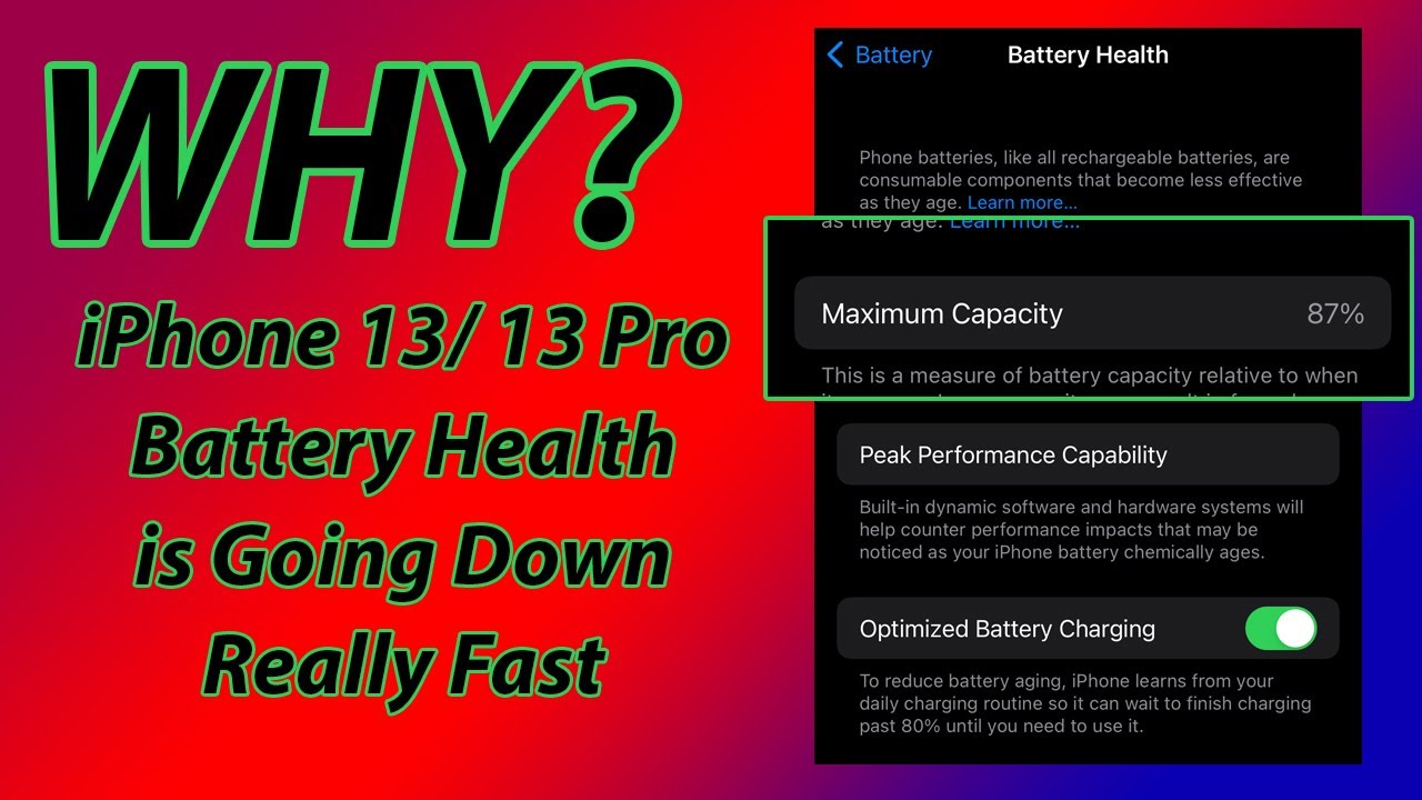 why is my iPhone 13 pro battery draining so fast | iPhone 13/13 pro battery draining quickly