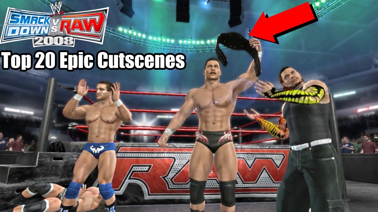 20 эпичных сцен в режиме 24/7 WWE Smackdown против RAW 2008