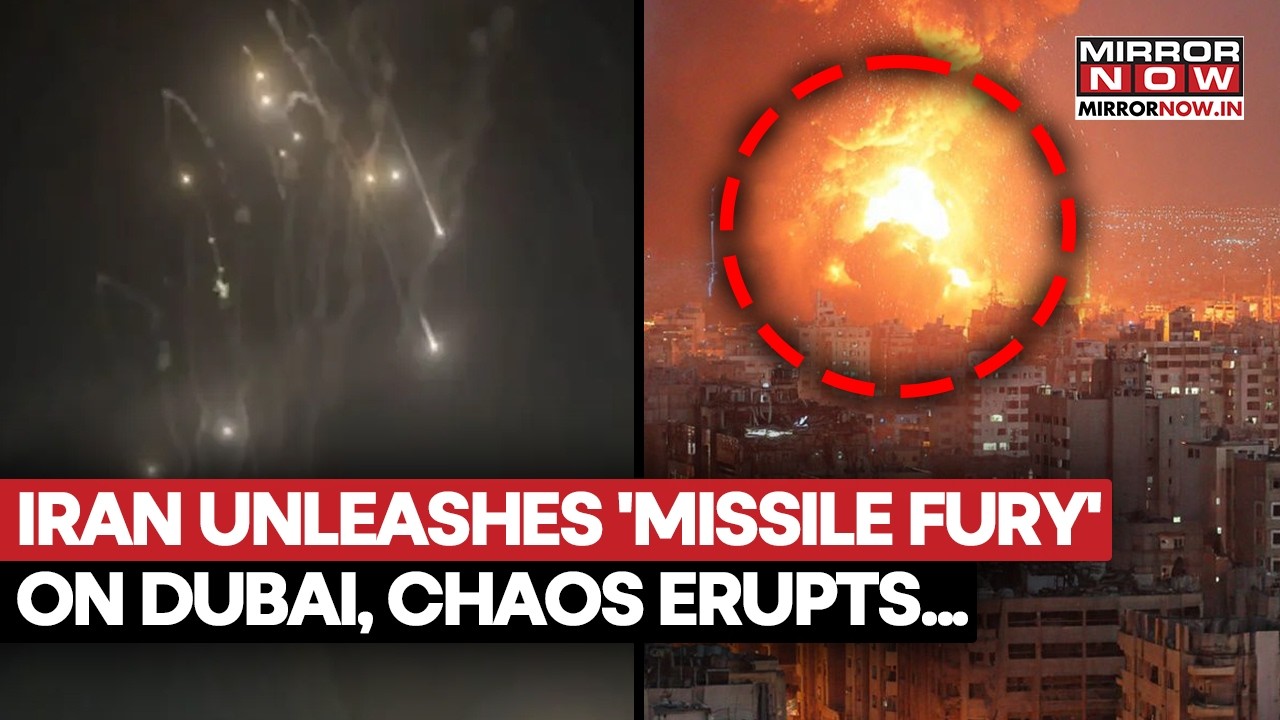 Iran Unleashes 'Missile Fury' On Dubai; Chaos Erupts On Streets As Debris From Missiles Fall |Watch