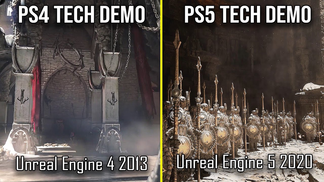 PS4 Tech Demo VS PS5 Tech Demo | Unreal Engine 4 vs Unreal Engine 5 | Graphics Comparison