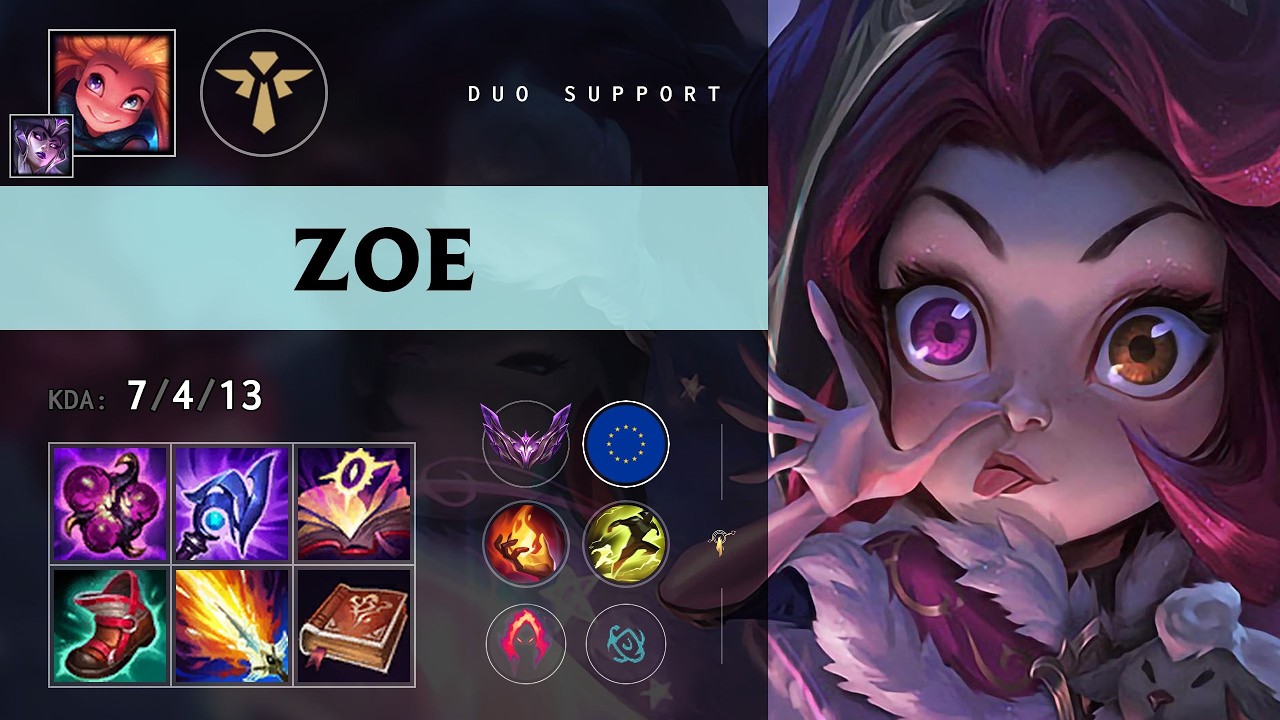 Zoe Support vs Sona - EUW Master Patch 26.13
