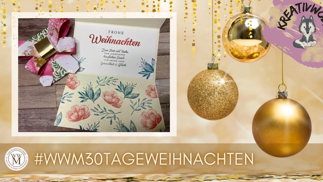 WWM-Weihnachten | Zierschleife | Umschlagkarte | Take a bow | Prachtvoll Floral |Stampin' Up!