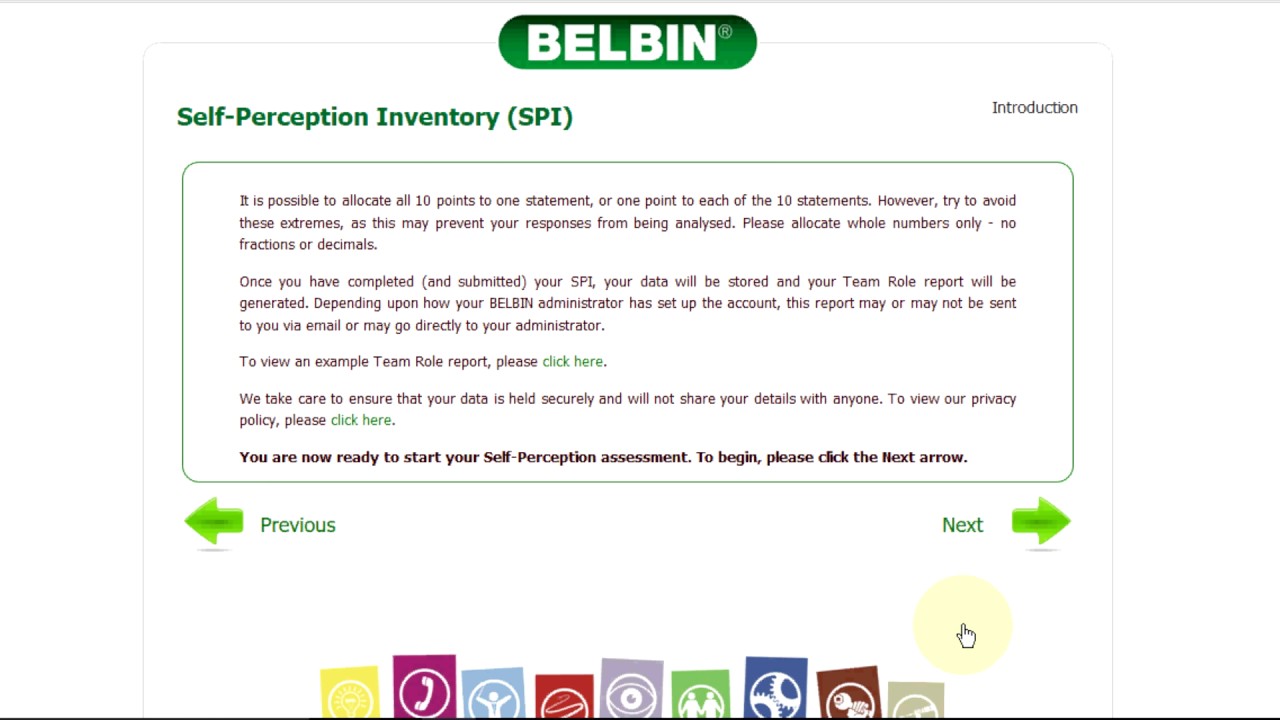 How to complete an individual Belbin questionnaire