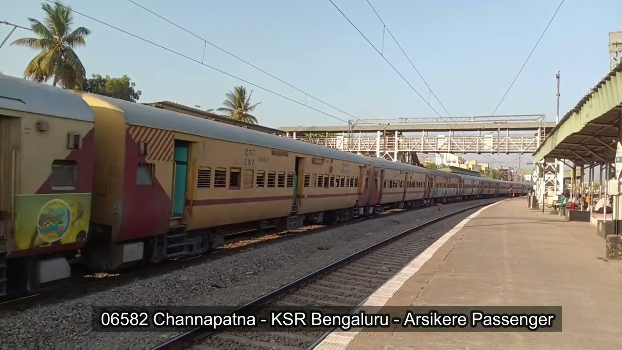 06582 Channapatna - KSR Bengaluru Passenger Special arrives Bidadi