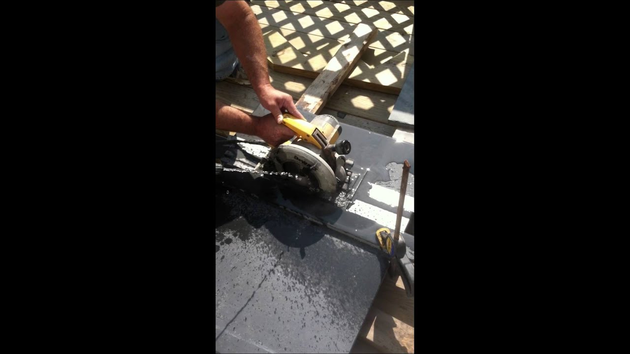 cutting Pool Table Slate to be used for countertop