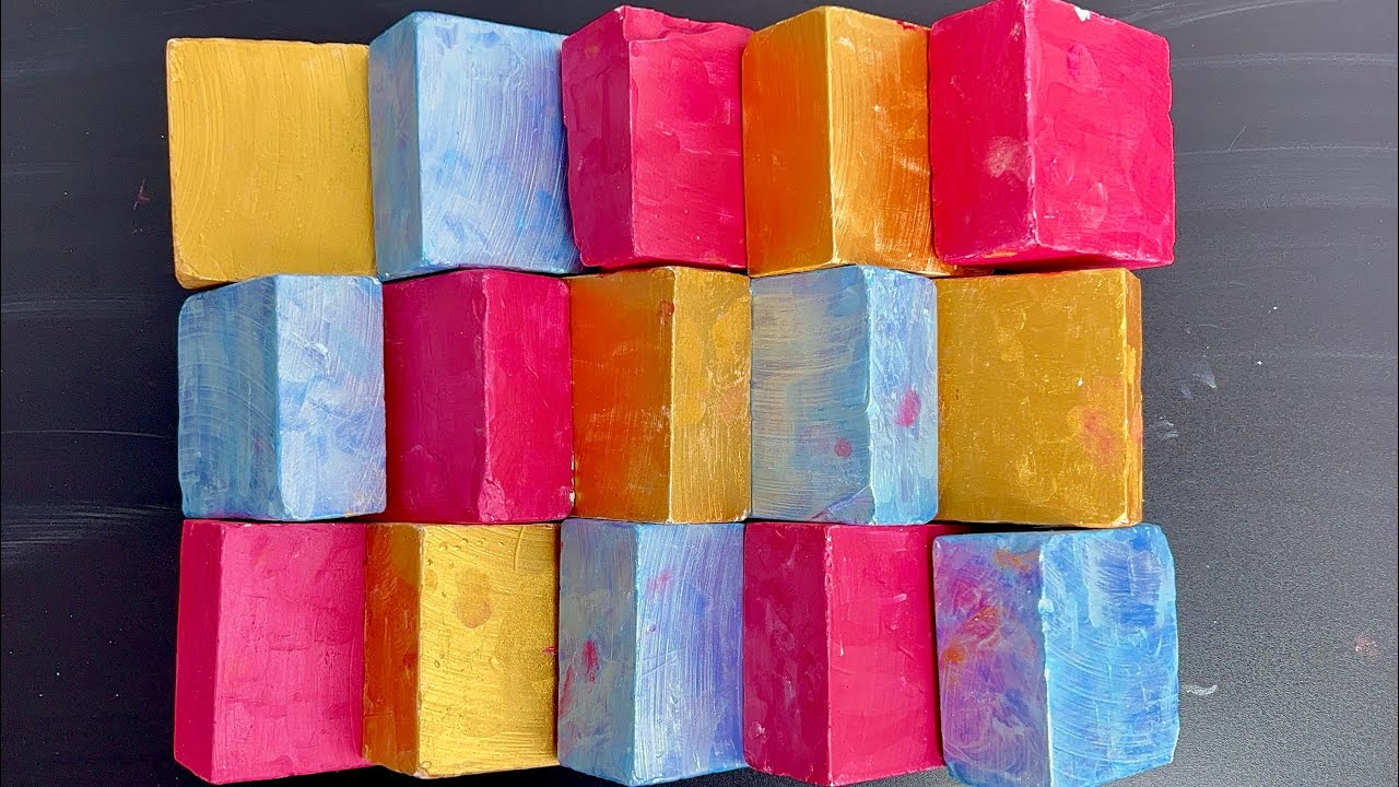 15 Blocks of Gholibn Gym Chalk | Satisfying ASMR 2024