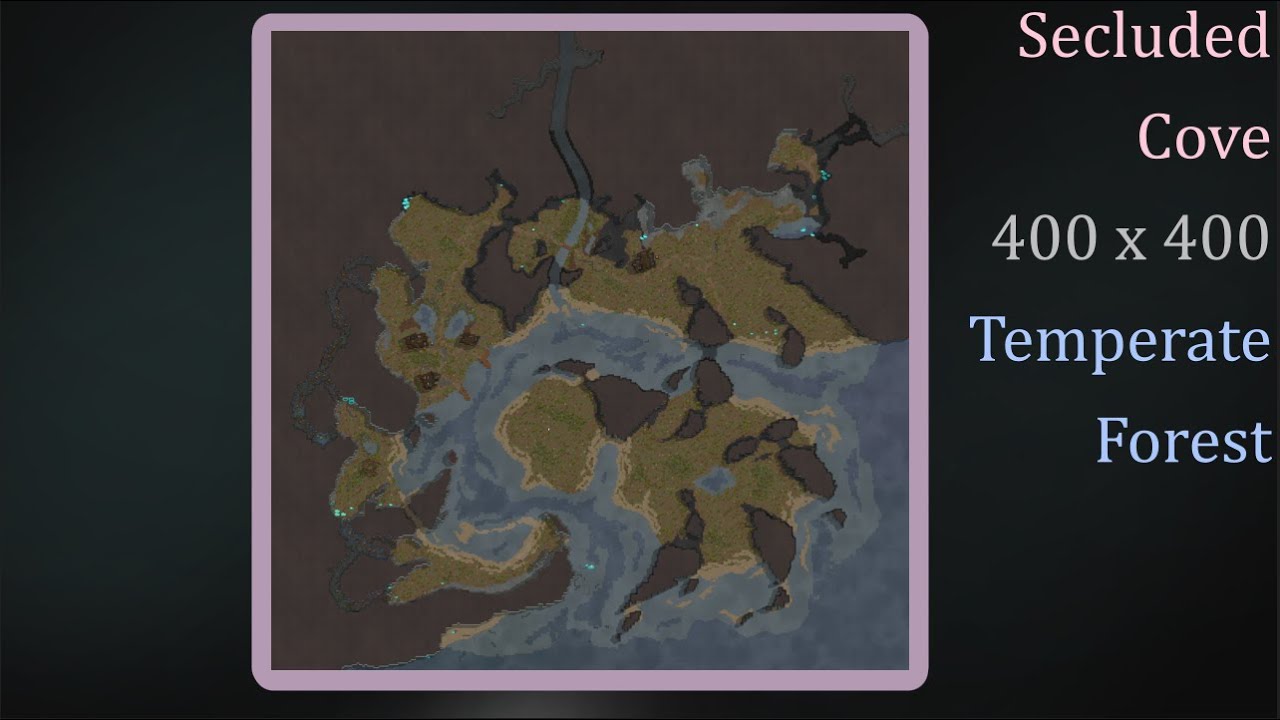 Secluded Cove - Custom RimWorld Map