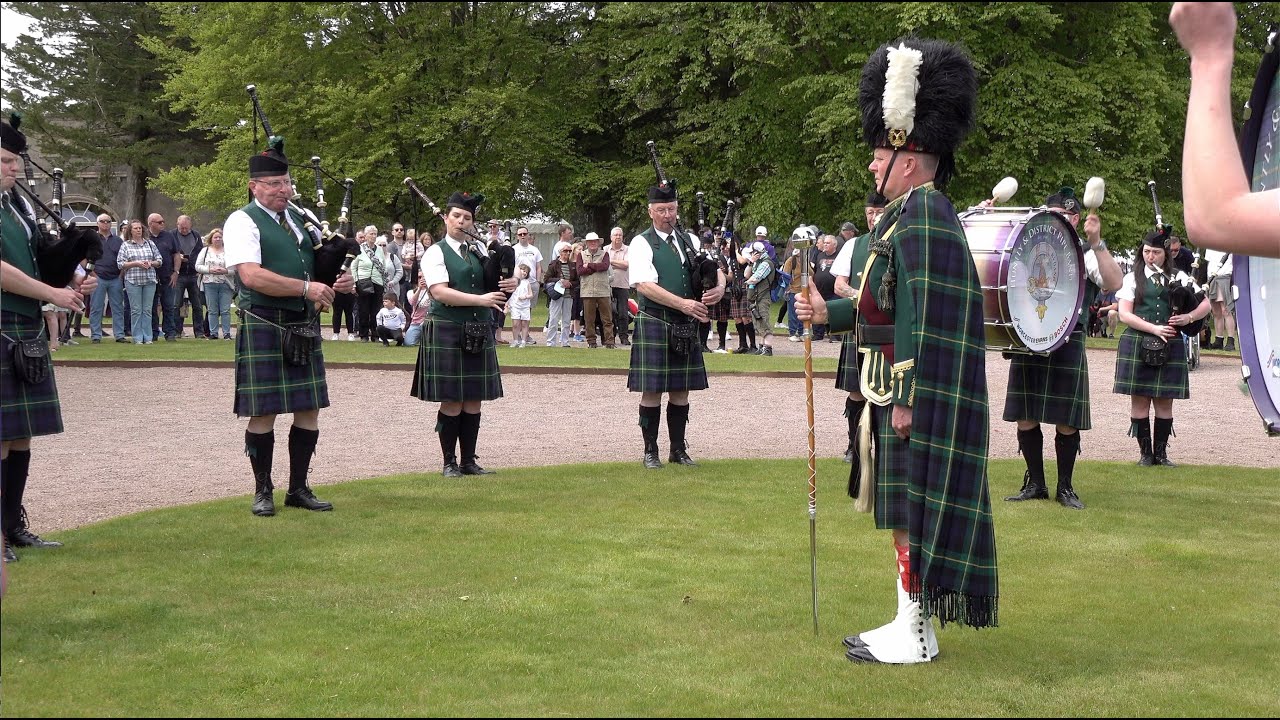 Braes of Killiecrankie Set by Huntly Pipe Band playing during the 2022 Gordon Castle Highland Games