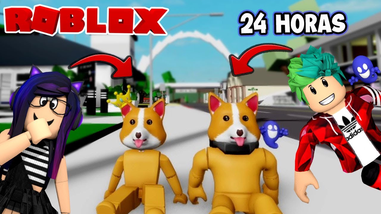24 HORAS SIENDO MASCOTAS en BROOKHAVEN | Kori Roblox