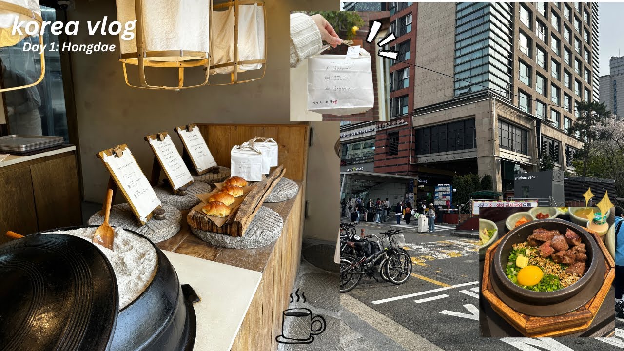 KOREA VLOG: DAY 1 | Arriving in Korea | Hongdae | Hangang River Picnic
