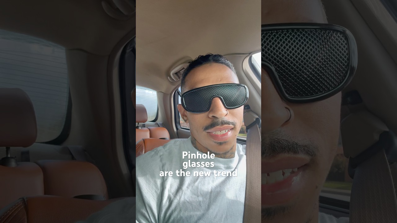 Pinhole glasses are Ancient Technology that are making a Huge Comeback! 🔎🕶️ #visionimprovement ￼