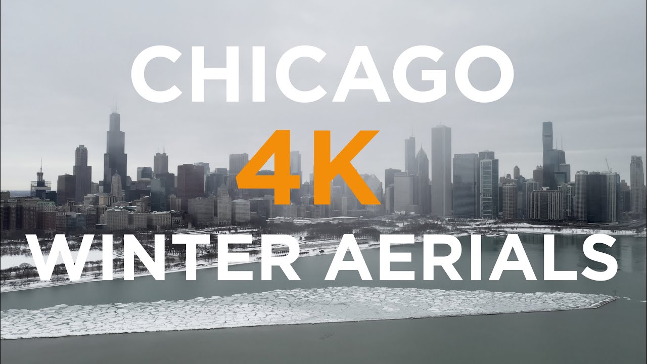 Chicago - 4K Wintertime Aerial Screensaver