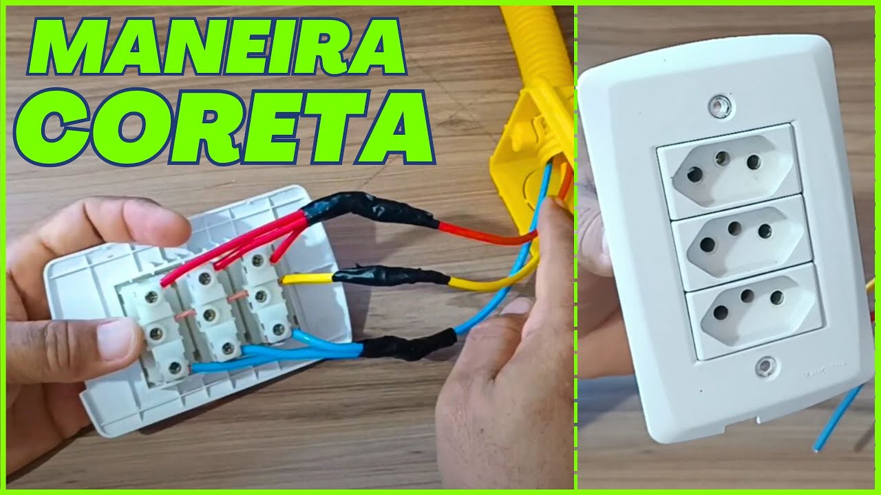 O jeito mais FÁCIL  de instalar TOMADA TRIPLA corretamente?