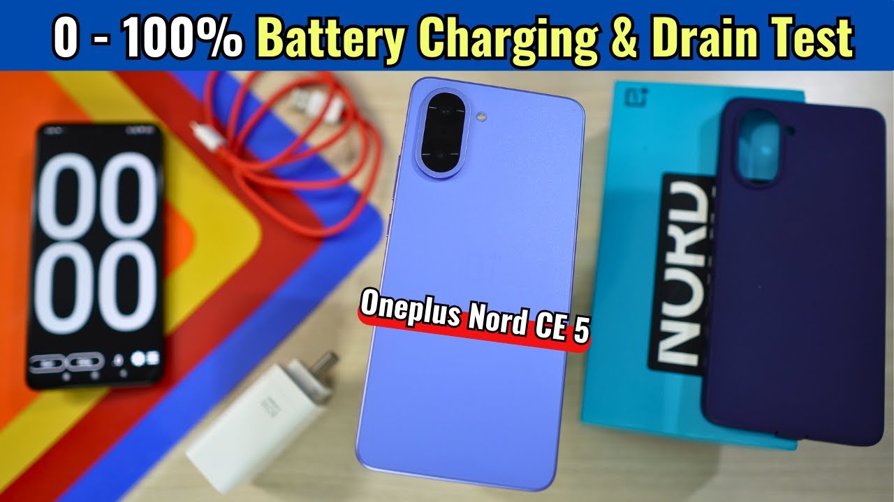 Oneplus Nord CE 5 (0 to 100%) Battery Charging & Drain Test Review - Gaming & Heating
