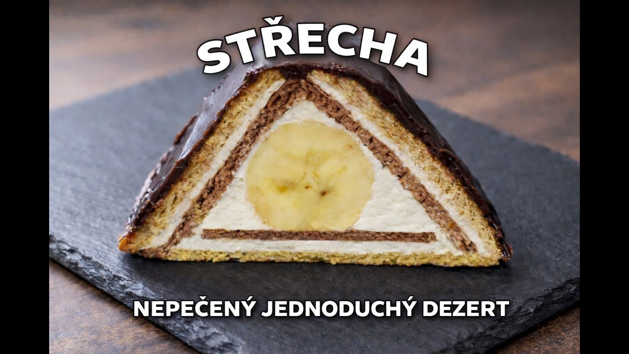 STŘECHA Z BEBE SUŠENEK / DESSERT "ROOF" FROM COOKIES / 餅乾的“屋頂”甜點
