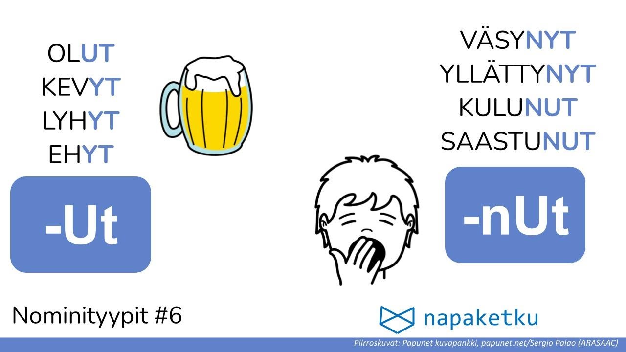 Nominityyppejä #6: Ut- ja nUt-loppuiset sanat