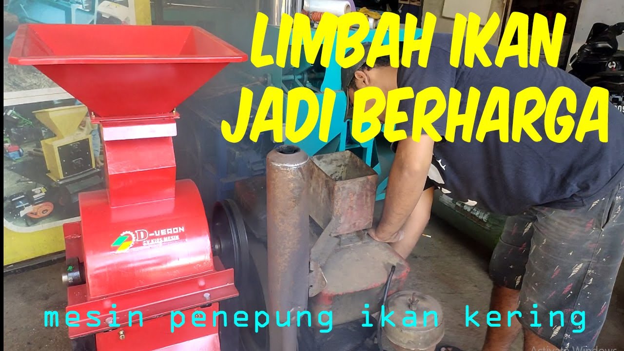 MESIN PENEPUNG IKAN CAMPUR DEDAK JADI TEPUNG IKAN