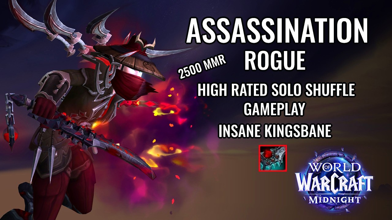 Insane Kingsbane | High Rated Assassination Rogue Solo Shuffle | WoW PvP Midnight Season 2