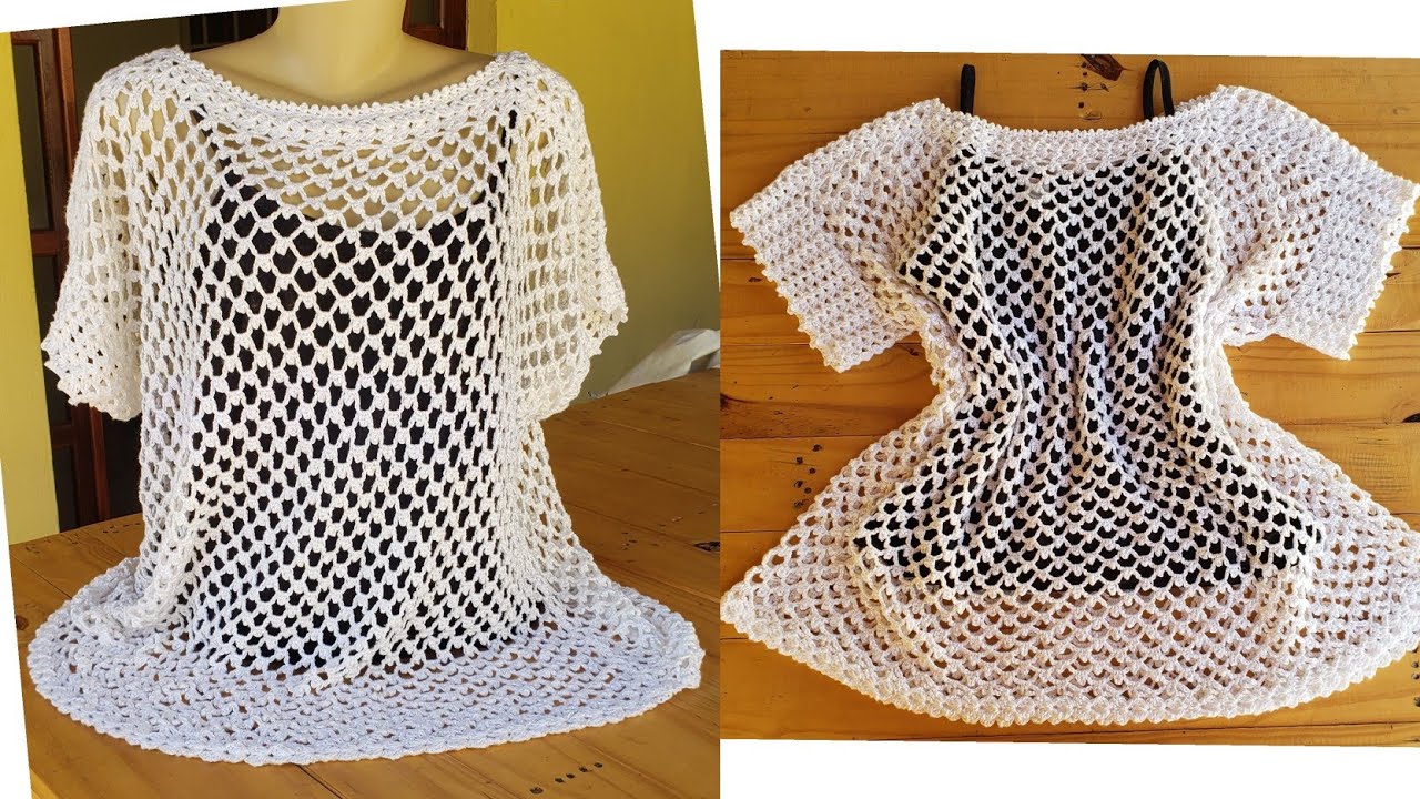 BLUSA DE CROCHE FAUSTINA TAMANHO GG