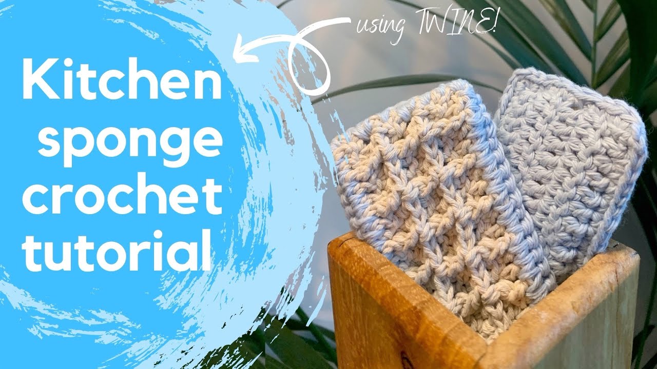 How to Crochet An Eco-Friendly Dish Scrubber With TWINE! || Free Pattern & Easy Beginners Tutorial
