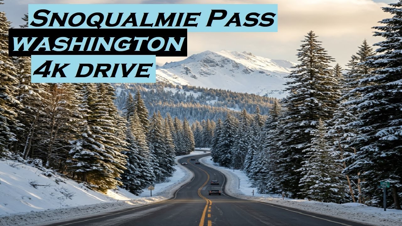 Snoqualmie Pass | Washington State | 4k Scenery Drive