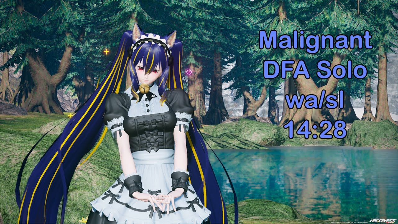[PSO2 NGS] Halphia Lake Interception Part II: Malignant Dark Falz Aegis Solo Wa/Sl 14:28 w/ Flugel