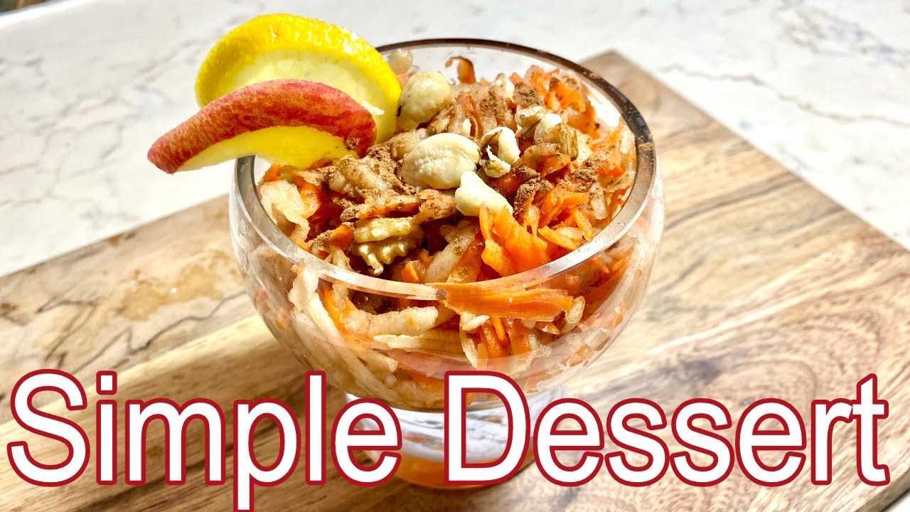 Simple Dessert with Apple and Carrot