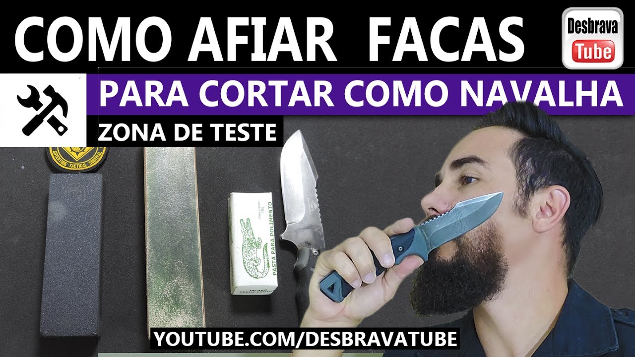 Como afiar facas e canivetes para cortar como navalha - (unbox strop) - Zona de Testes #zonadetestes