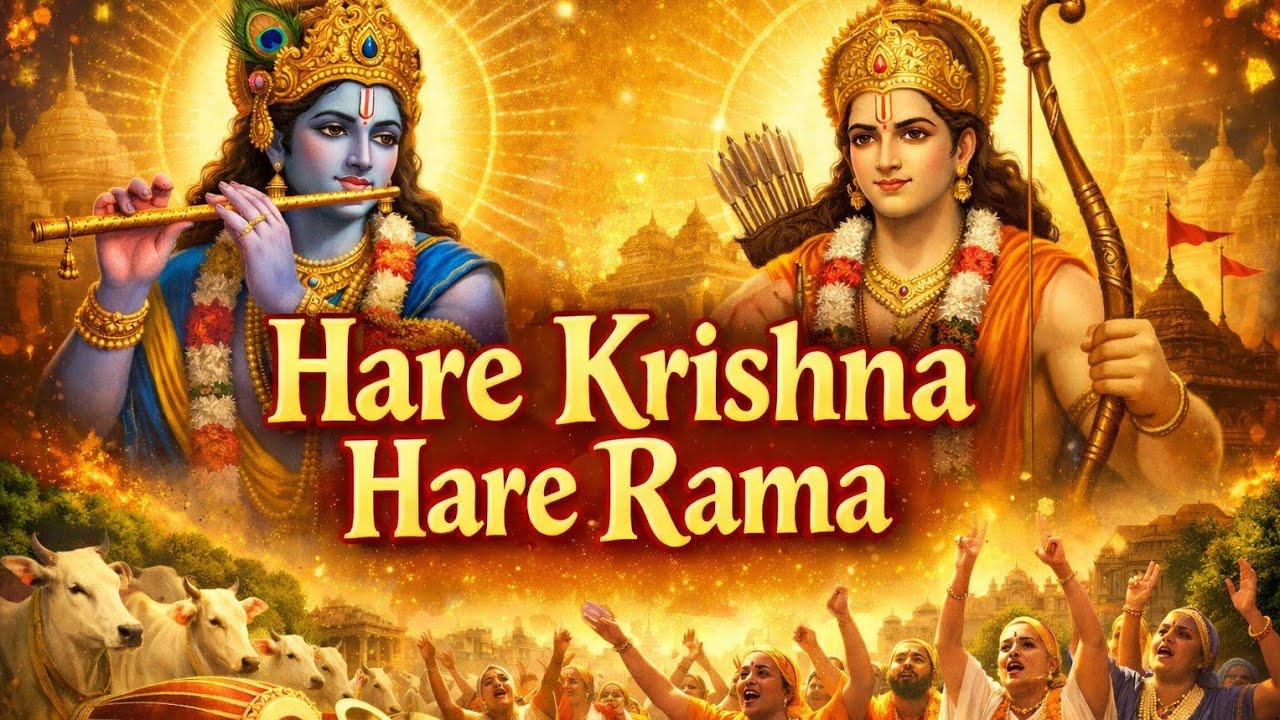 Hare Krishna Hare Rama | Morning Bhajan | Daily Mantra for Peace & Positivity