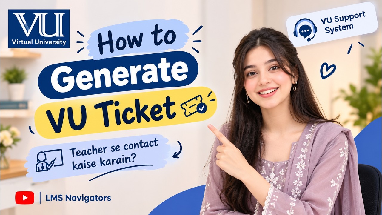 How to Generate VU Ticket | VU Support System Tutorial 2026