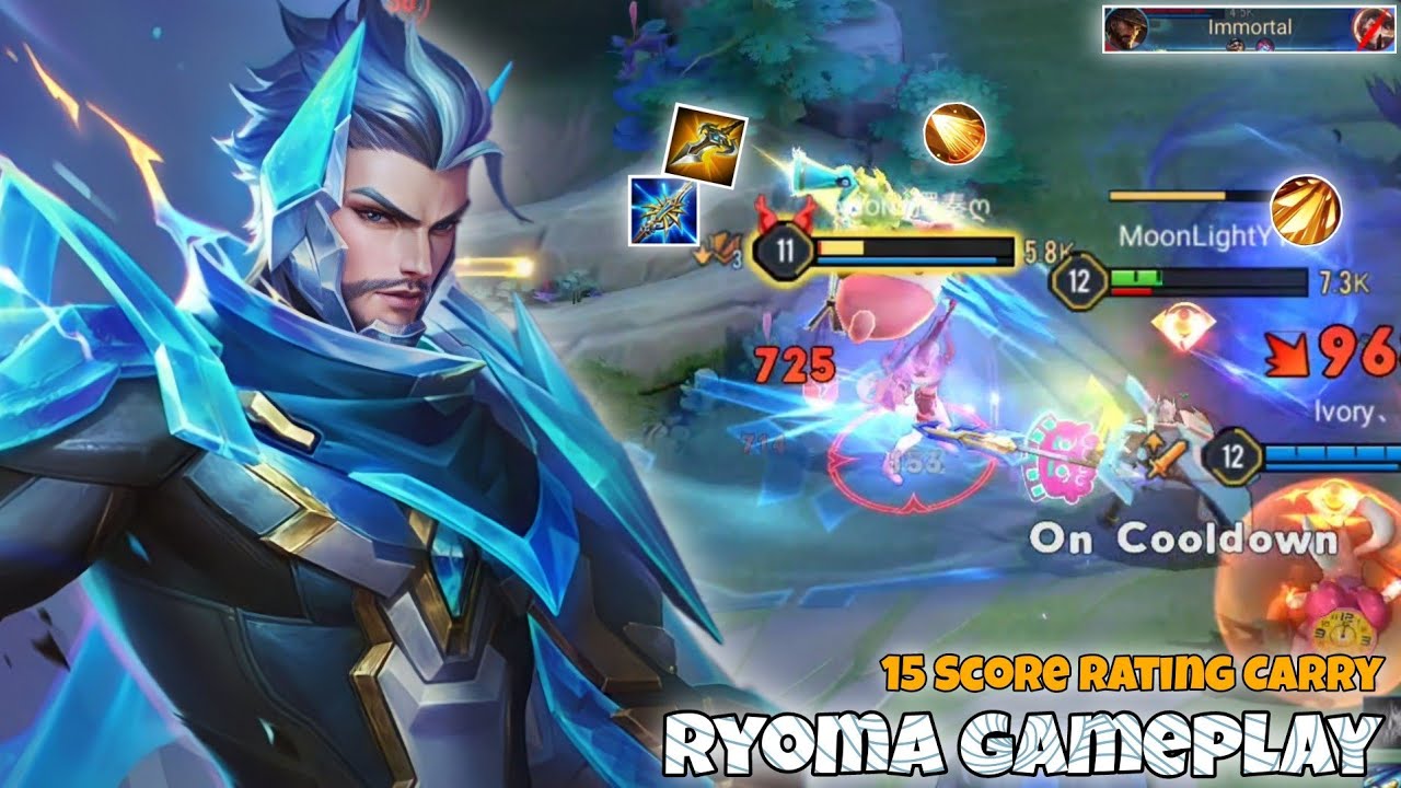 Ryoma Slayer Lane Pro Gameplay | 15 Score Rating Hard Carry | Arena of Valor Liên Quân mobile CoT