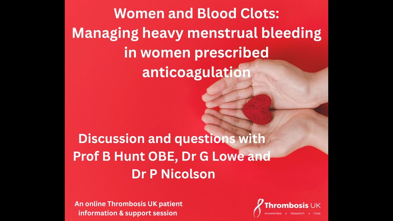 Managing heavy menstrual bleeding in women prescribed anticoagulation