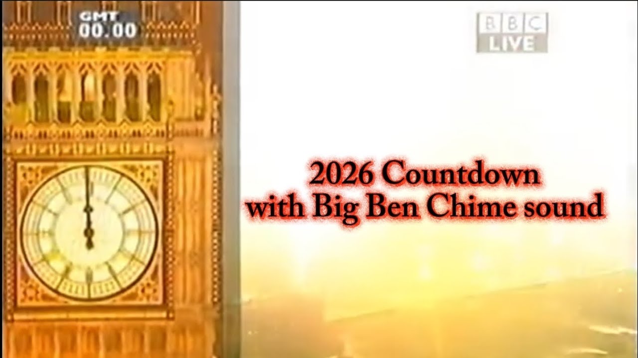 (First video of 2026) European 2026 Countdown with Big Ben Chime sound